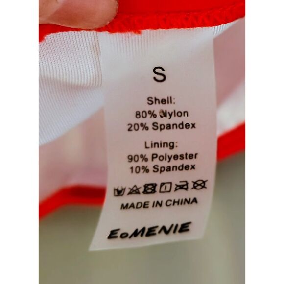 NWT  Eomenie Halter Tankini Swimsuit Set Size S Red Summer Beach Pool 2 Piece - Picture 7 of 10